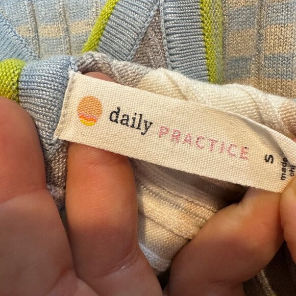 Daily Practice Anthropologie Tuvalu Sweater Dress Multicolor Sky Striped Size S - Picture 5 of 15